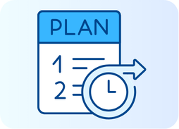 計画（PLAN）とスケジュールのアイコン